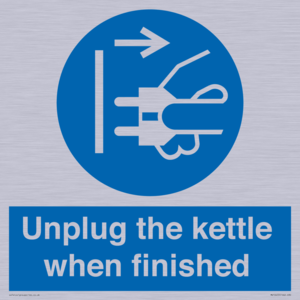 Unplug the kettle when finished